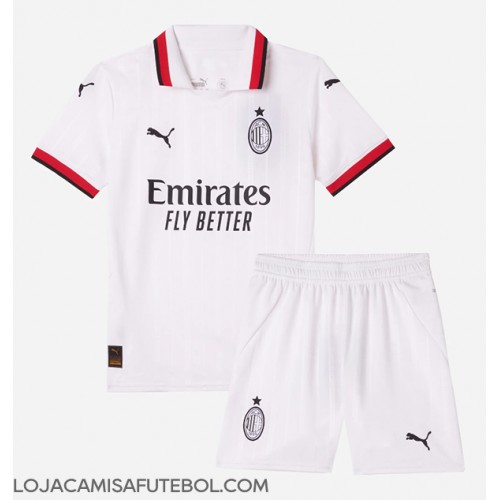 Camisa de Futebol AC Milan Equipamento Secundário Infantil 2024-25 Manga Curta (+ Calças curtas)